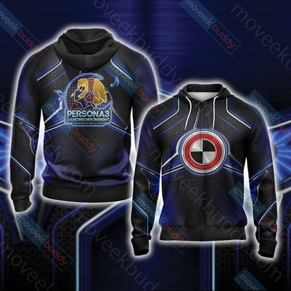 Persona 3 Unisex 3D T-shirt Zip Hoodie