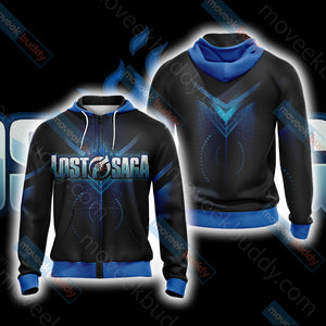 Lost Saga Unisex 3D T-shirt Zip Hoodie XS 