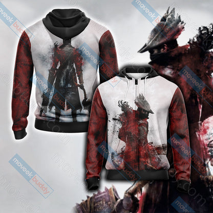 Bloodborne - The Hunter Unisex 3D T-shirt Zip Hoodie