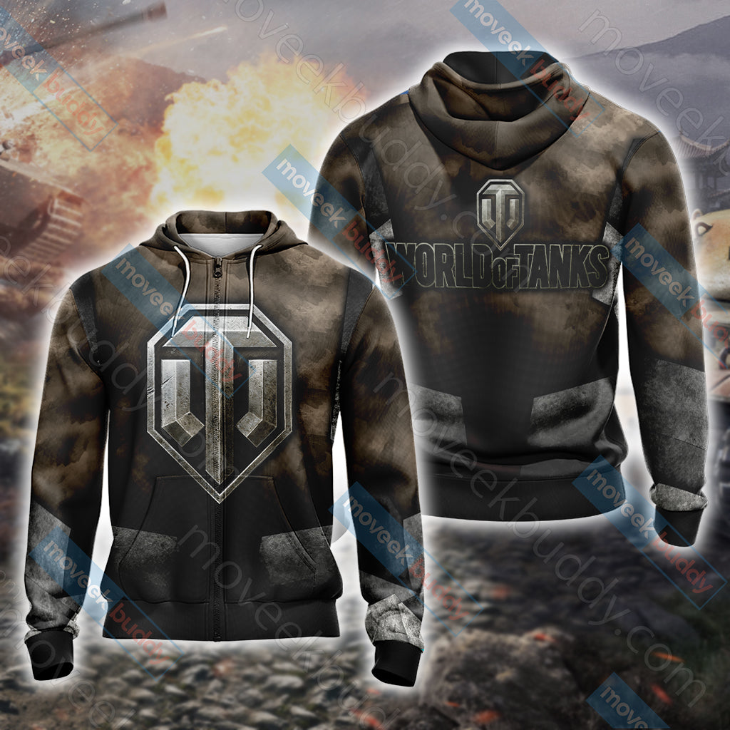 World of Tanks Unisex 3D T-shirt Zip Hoodie