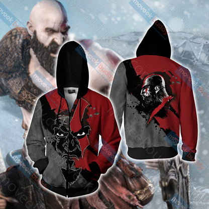 God Of War - Kratos New Version Unisex 3D T-shirt Zip Hoodie