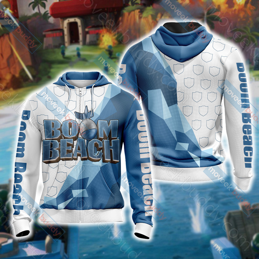 Boom Beach Unisex 3D T-shirt Zip Hoodie