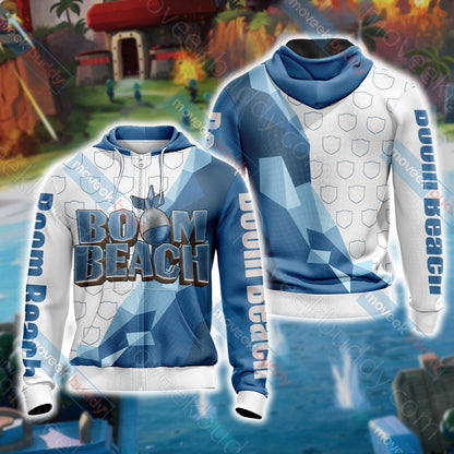 Boom Beach Unisex 3D T-shirt Zip Hoodie