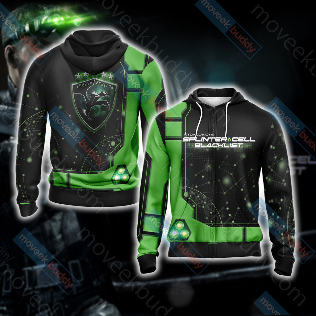 Tom Clancy's Splinter Cell Unisex 3D T-shirt Zip Hoodie