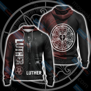 Luther (TV series) Unisex 3D T-shirt Zip Hoodie XS 