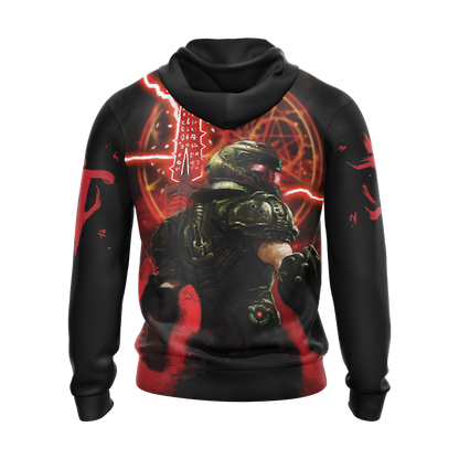 Doom Video Game Unisex 3D T-shirt Zip Hoodie