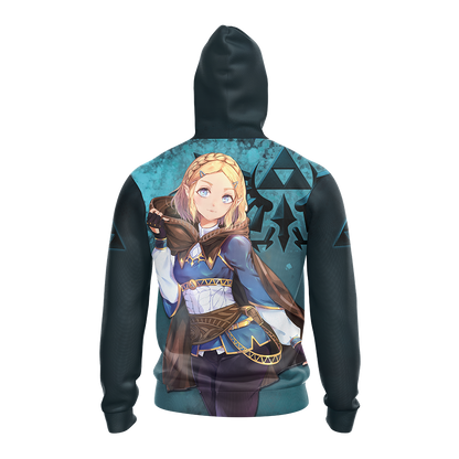 Princess Zelda The Legend of Zelda All Over Print T-shirt Zip Hoodie Pullover Hoodie