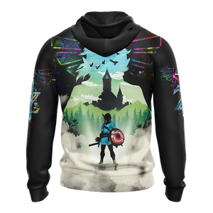 Link The Legend of Zelda All Over Print T-shirt Tank Top Zip Hoodie Pullover Hoodie   