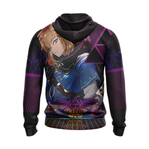 The legend of Zelda All Over Print T-shirt Zip Hoodie Pullover Hoodie   