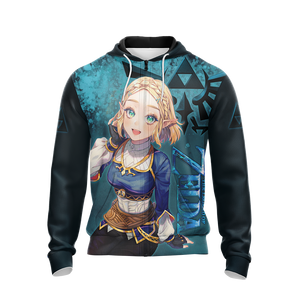 Princess Zelda The Legend of Zelda All Over Print T-shirt Zip Hoodie Pullover Hoodie   