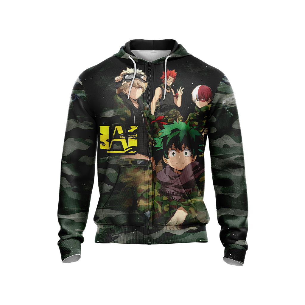 My Hero Academia in Military Uniform Unisex 3D T-shirt   