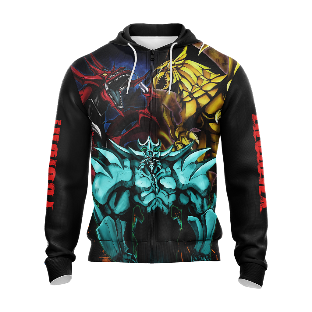 Yu-Gi-Oh! Egyptian Gods Dragons Unisex 3D T-shirt Zip Hoodie