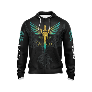 Assassin's Creed Victory or Valhalla Unisex 3D T-shirt Zip Hoodie   