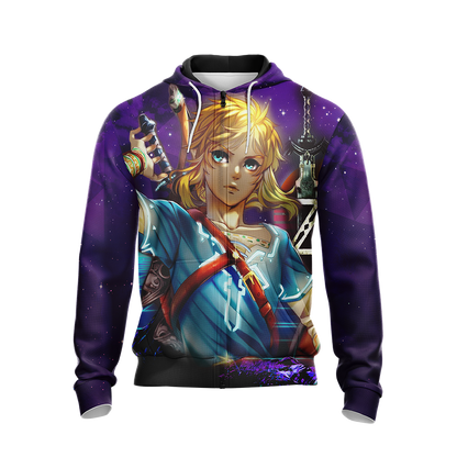 A sword wields no strength unless the hand that holds it has courage The legend of Zelda All Over Print T-shirt Zip Hoodie Pullover Hoodie