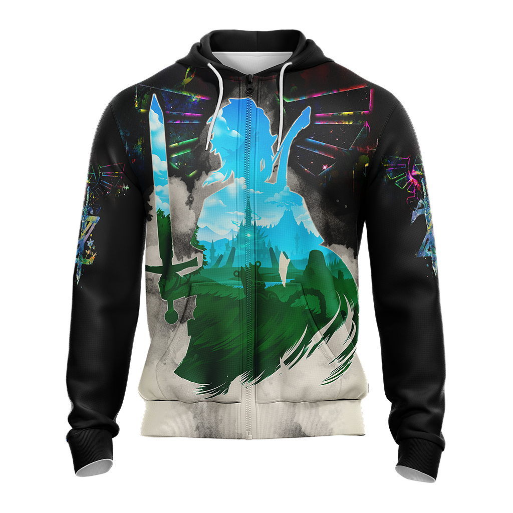 Link The Legend of Zelda All Over Print T-shirt Tank Top Zip Hoodie Pullover Hoodie