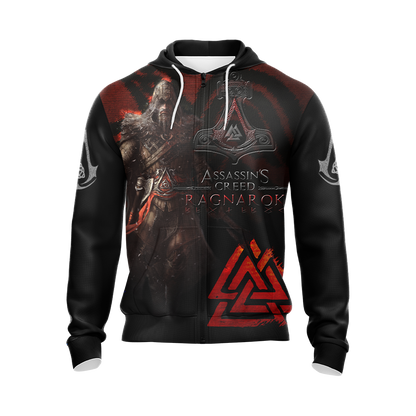 Assassin's Creed Ragnarok Unisex 3D T-shirt Zip Hoodie Pullover Hoodie