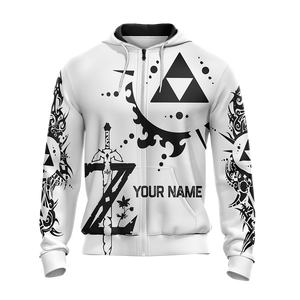 Personalized The legend of Zelda All Over Print T-shirt Zip Hoodie Pullover Hoodie   