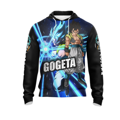 Dragon Ball Gogeta, Vegeta, and Goku Unisex 3D T-shirt Zip Hoodie