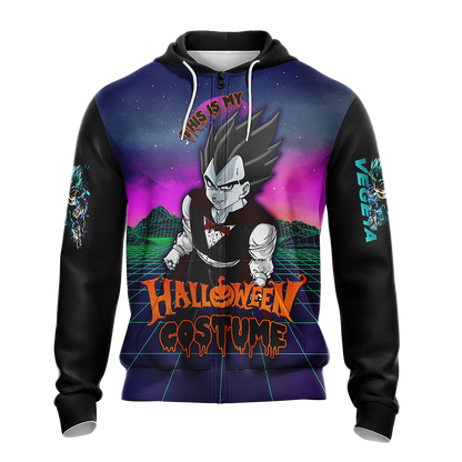 This is my Halloween Costume Vegeta Dragon Ball All Over Print T-shirt Zip Hoodie Pullover Hoodie