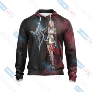 Final Fantasy XIII - Lightning Unisex 3D T-shirt Zip Hoodie   