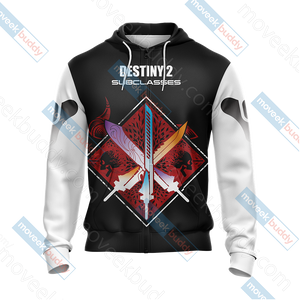 Destiny New Look Unisex Zip Up Hoodie Jacket   