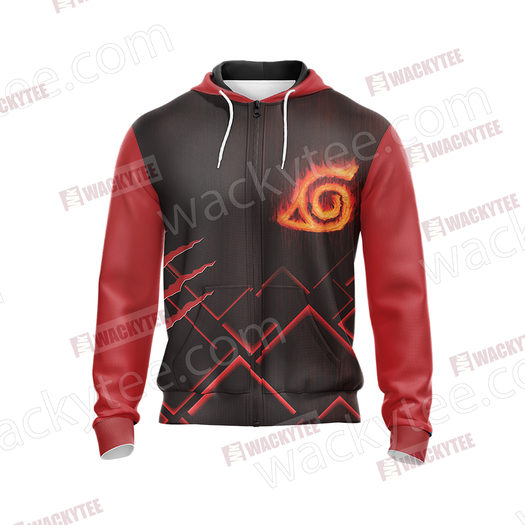 Naruto Konoha Symbol Unisex 3D T-shirt