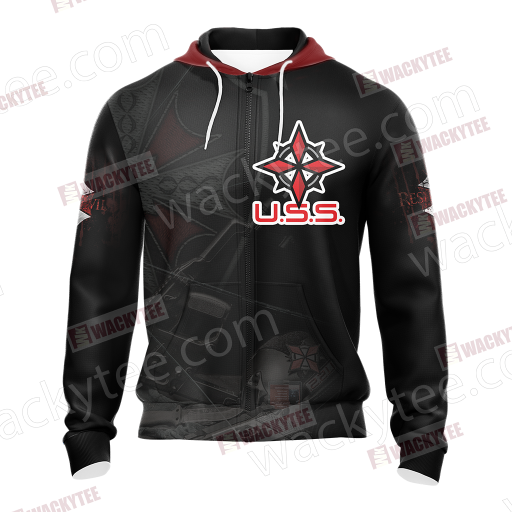 Resident Evil Umbrella Security Service (USS) Unisex 3D T-shirt