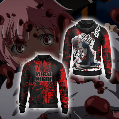 Future Diary - Mirai Nikki New Look Unisex 3D T-shirt Zip Hoodie