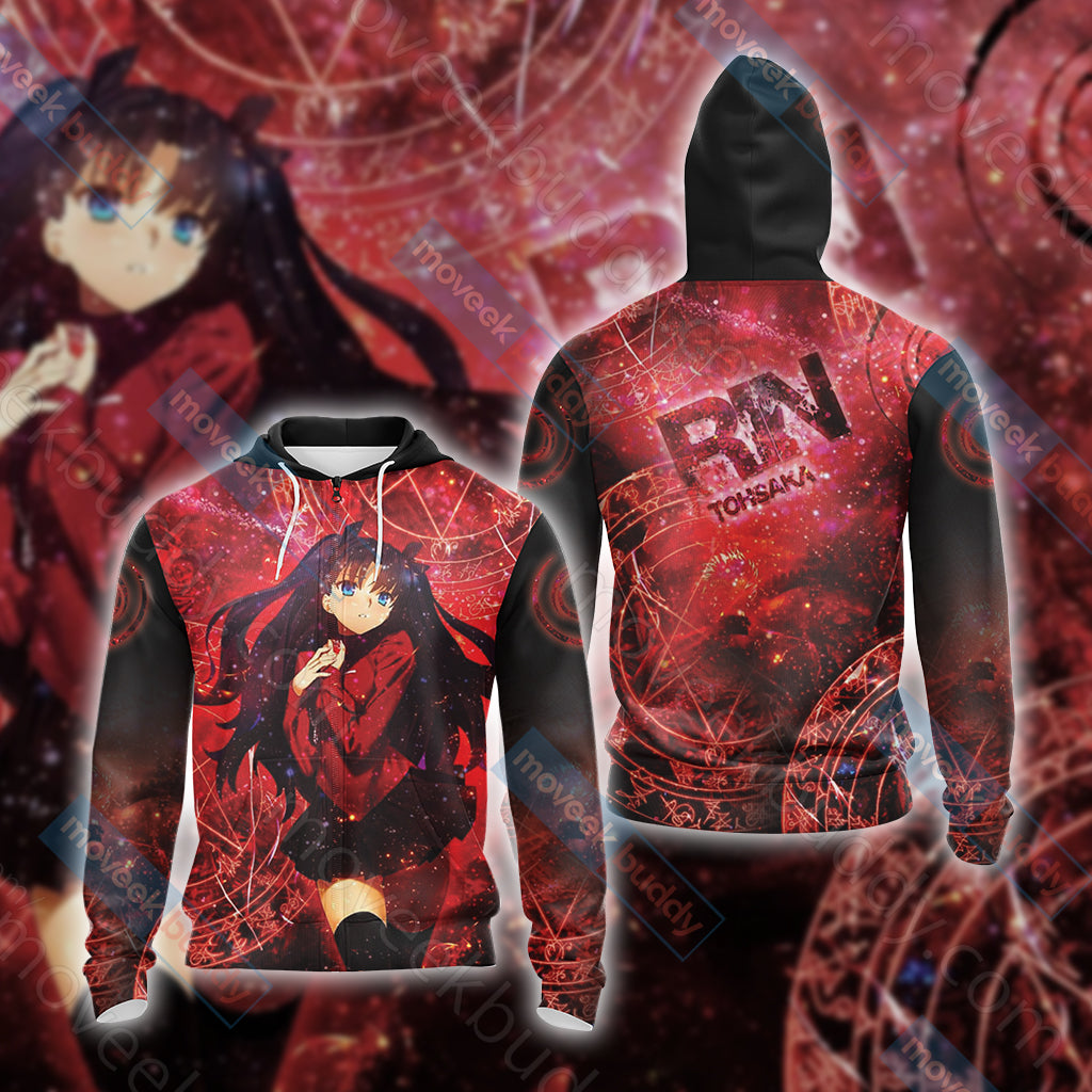 Fate / Stay Night - Rin Unisex 3D T-shirt Zip Hoodie