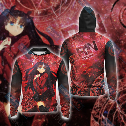 Fate / Stay Night - Rin Unisex 3D T-shirt Zip Hoodie