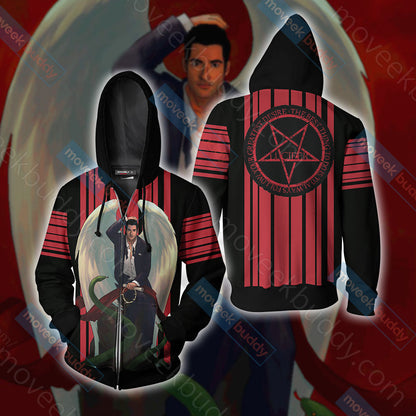 Lucifer New Look Unisex 3D T-shirt Zip Hoodie