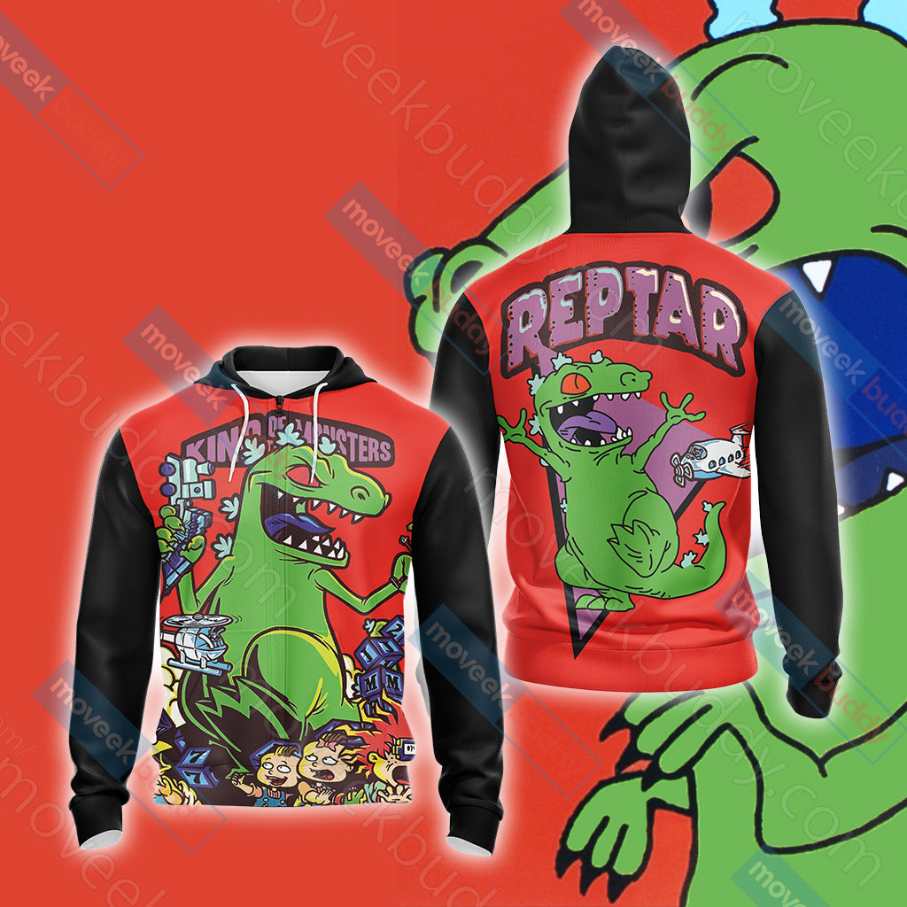 Rugrats Unisex 3D T-shirt Zip Hoodie XS 