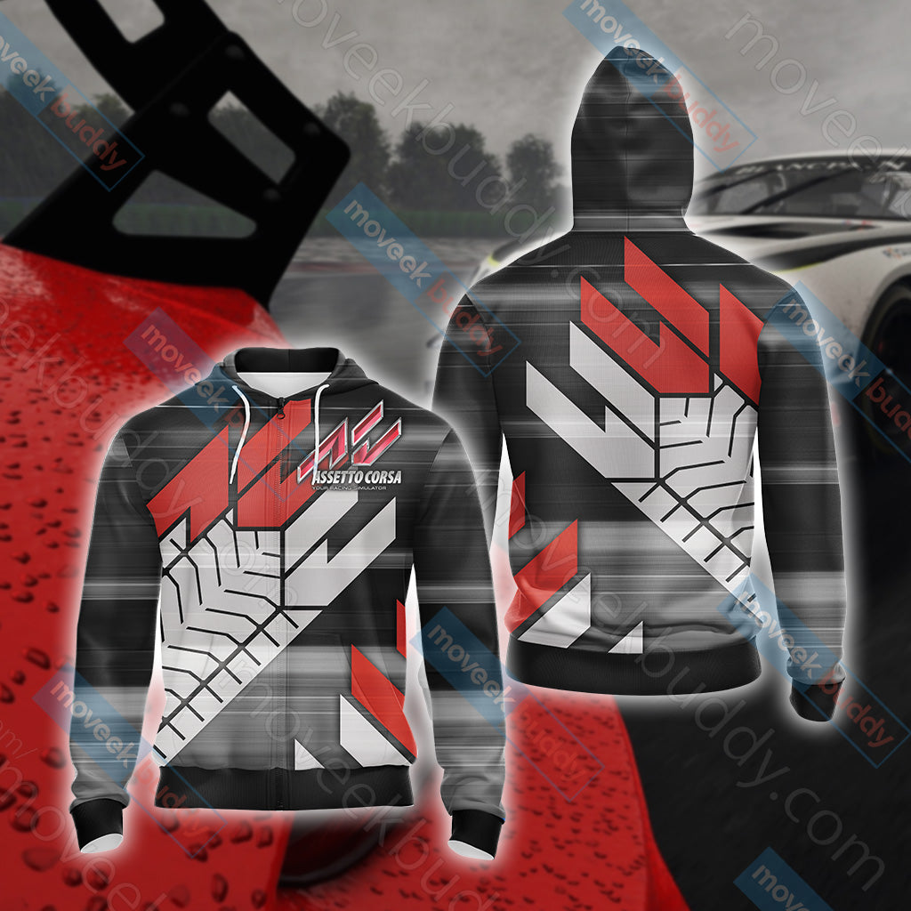 Assetto Corsa Unisex 3D T-shirt Zip Hoodie