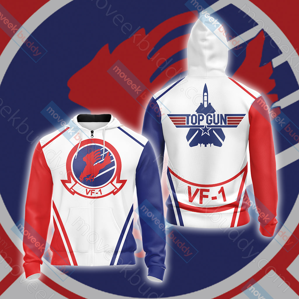 Top Gun VF-1 Unisex 3D T-shirt Zip Hoodie