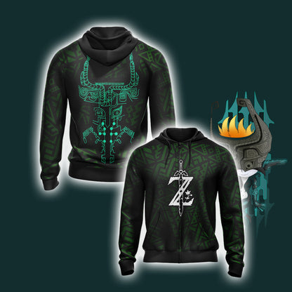The Legend of Zelda - Midna New Look Unisex 3D T-shirt Zip Hoodie