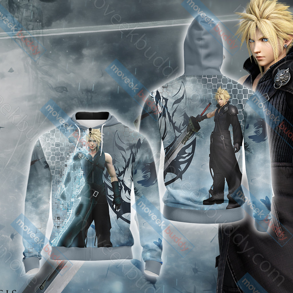 Final Fantasy VII New Look Unisex 3D T-shirt Zip Hoodie