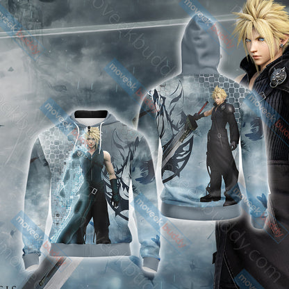 Final Fantasy VII New Look Unisex 3D T-shirt Zip Hoodie