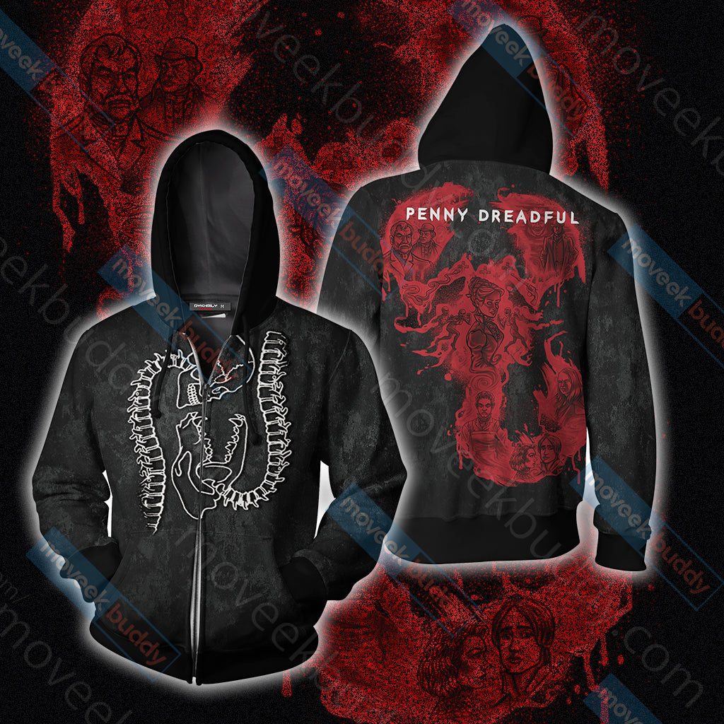 Penny Dreadful Unisex 3D T-shirt Zip Hoodie