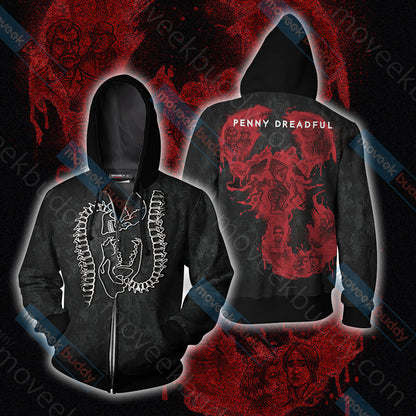 Penny Dreadful Unisex 3D T-shirt Zip Hoodie