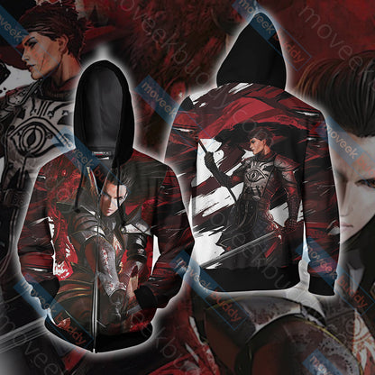 Dragon Age Unisex 3D T-shirt Zip Hoodie