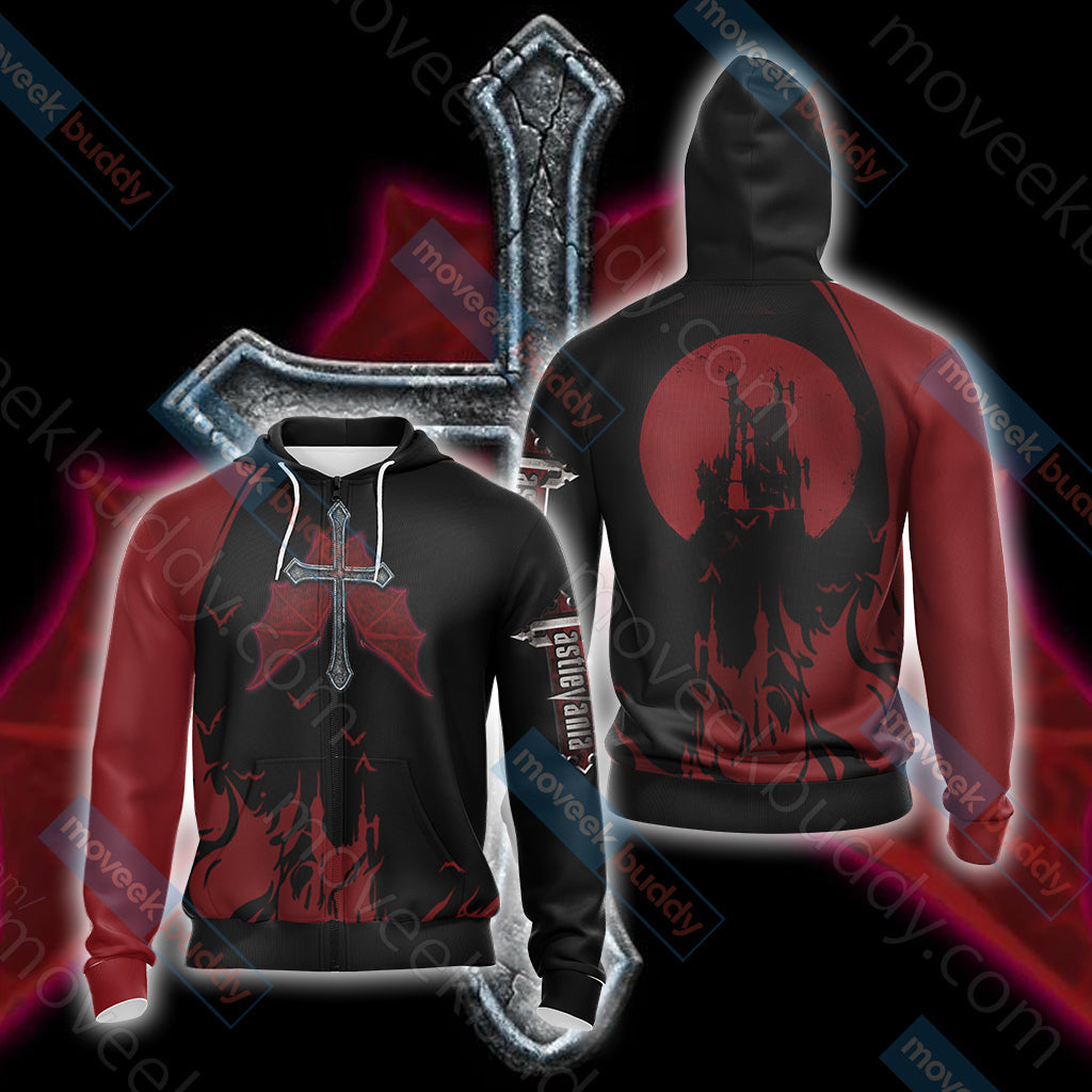 Castlevania-Vampire Cross Unisex 3D T-shirt Zip Hoodie