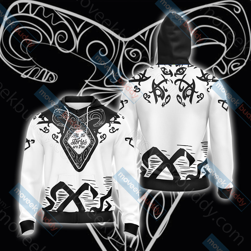 Shadowhunters New Style Unisex 3D T-shirt Zip Hoodie