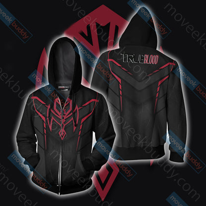 True Blood Unisex 3D T-shirt Zip Hoodie