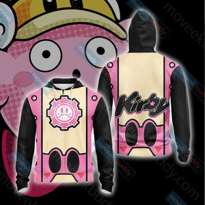 Kirby - Robobot Armor Unisex 3D T-shirt Zip Hoodie XS 