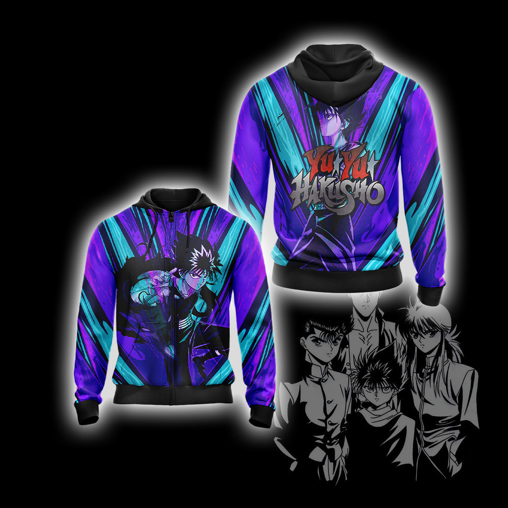 Yu Yu Hakusho - Hiei Unisex 3D T-shirt Zip Hoodie