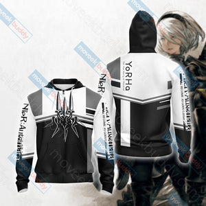 NieR: Automata New Unisex 3D T-shirt Zip Hoodie S 