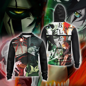 Bleach - Ichigo x Ulquiorra Unisex 3D T-shirt Zip Hoodie XS 