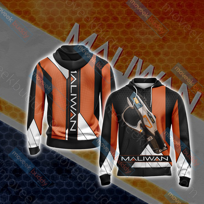 Maliwan Borderlands Unisex 3D T-shirt Zip Hoodie