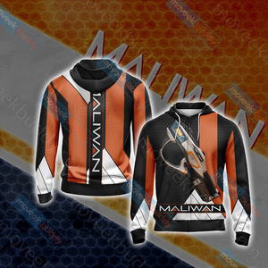 Maliwan Borderlands Unisex 3D T-shirt Zip Hoodie XS 