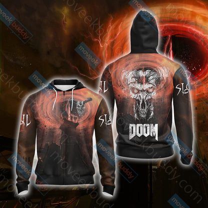 Doom - Icon of Sin Unisex 3D T-shirt Zip Hoodie